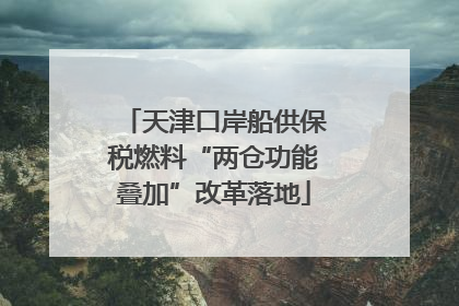 天津口岸船供保税燃料“两仓功能叠加”改革落地